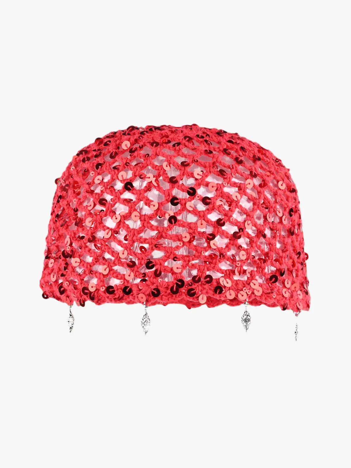 Vintage Sequin Mesh Beaded Fringe Cap sold by Thesupermade product image thumbnail 2