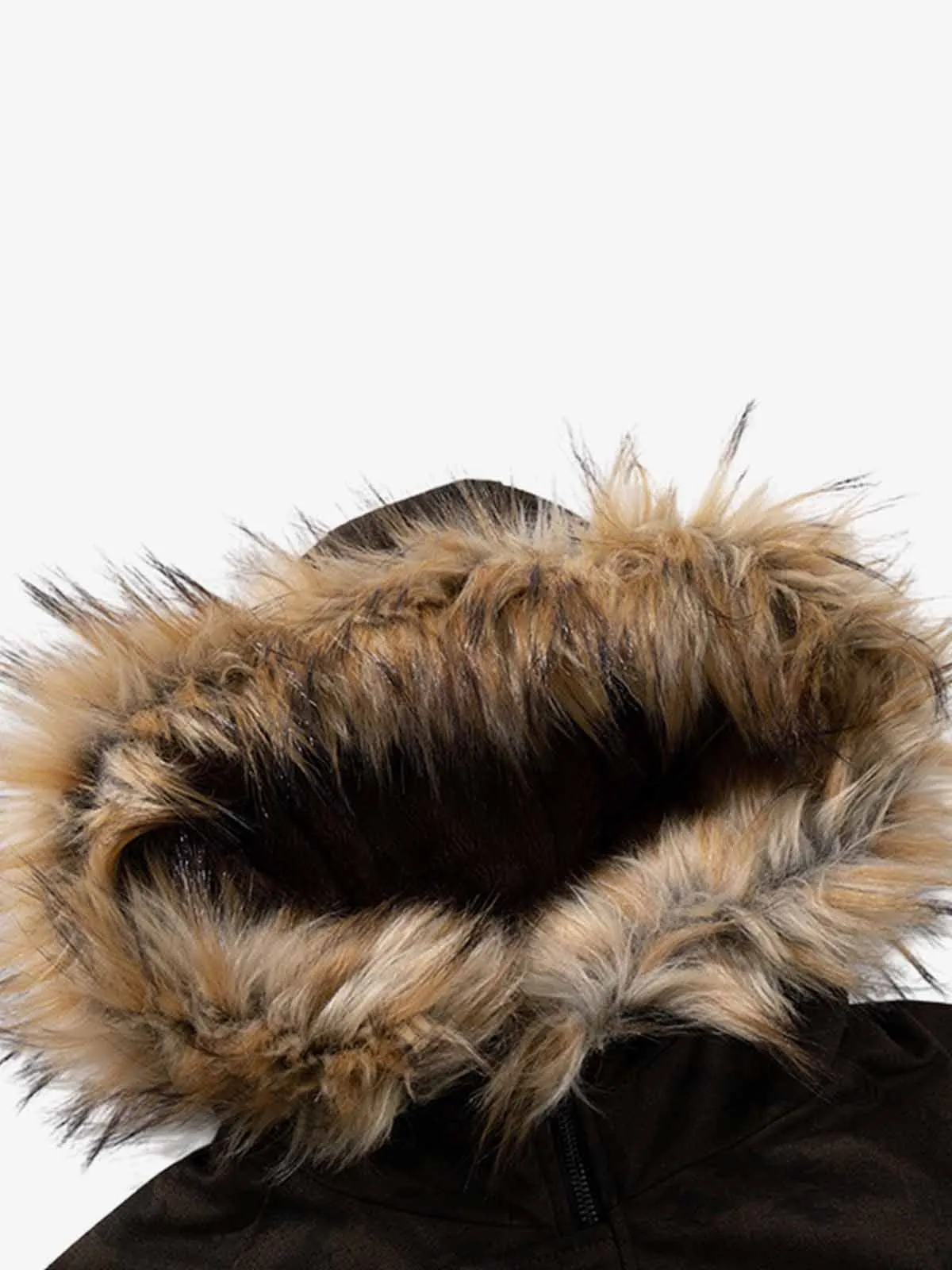 Camouflage Print Detachable Fur Hood Bomber Jacket sold by Thesupermade product image thumbnail 3