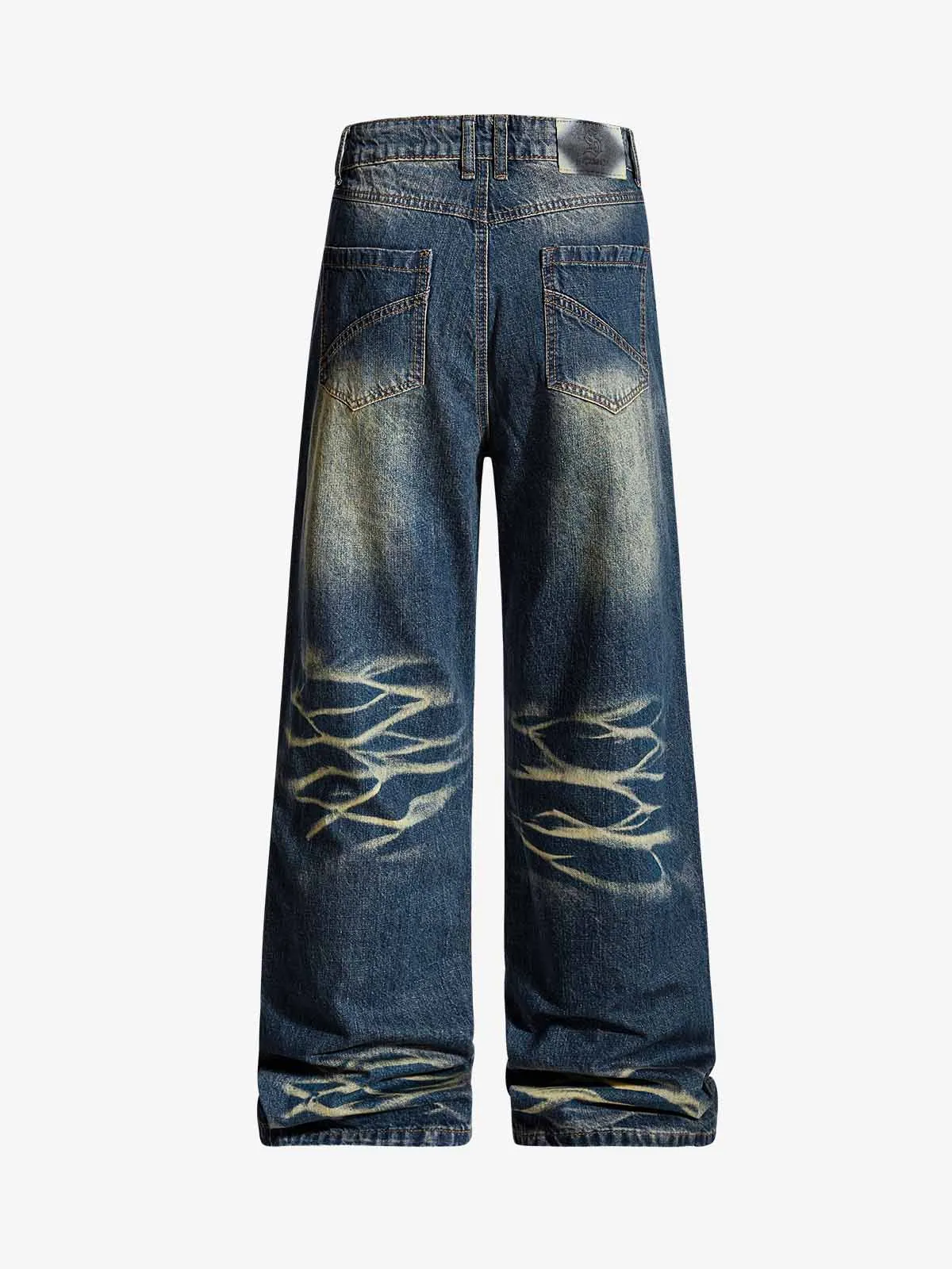 Vintage Washed Distressed Straight-Leg Jeans sold by Thesupermade product image thumbnail 2