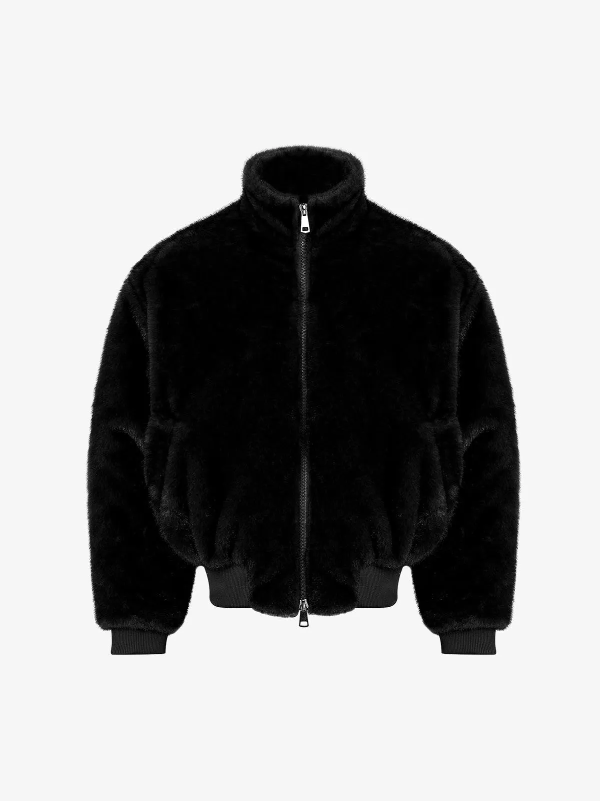 Retro Plush Fleece Stand-Collar Zip-Up Jacket sold by Thesupermade product image thumbnail 3