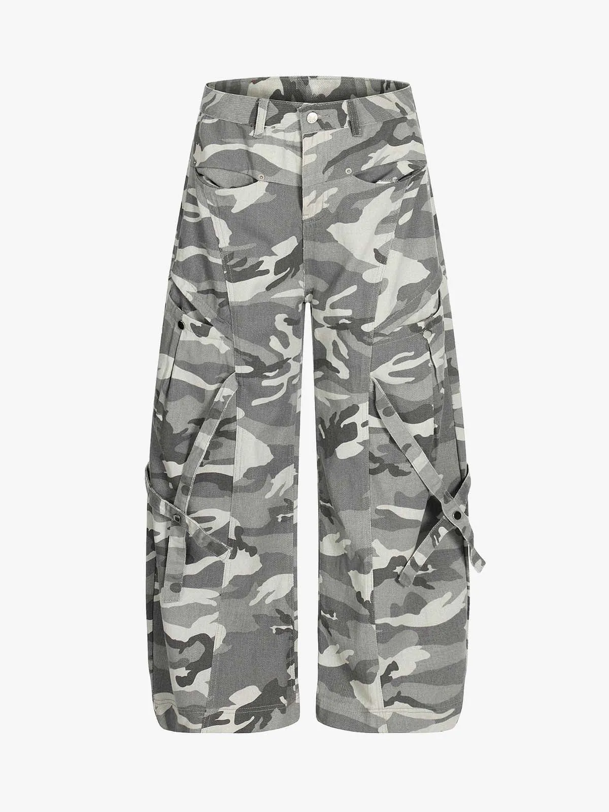Street Camo Multi-Pocket Cargo Baggy Pants sold by Thesupermade