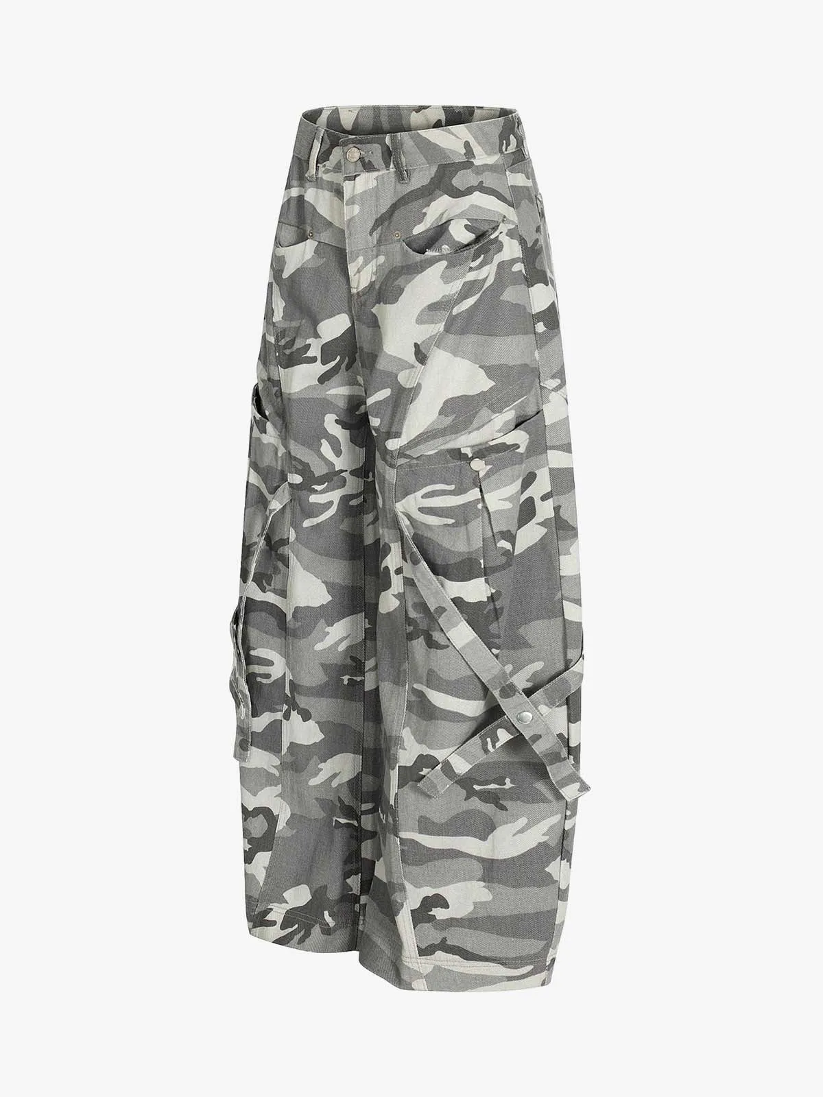 Street Camo Multi-Pocket Cargo Baggy Pants sold by Thesupermade product image thumbnail 3