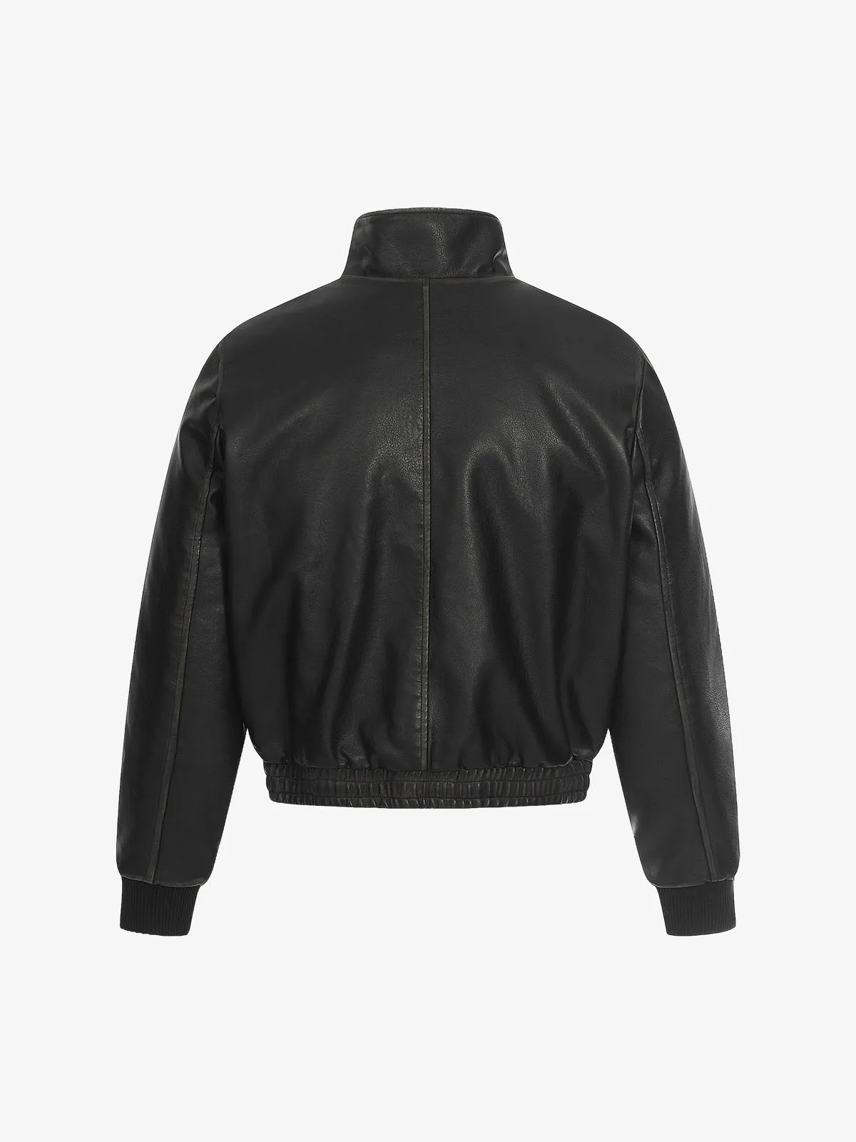 Studded High-Neck Faux Leather Jacket sold by Thesupermade product image thumbnail 2