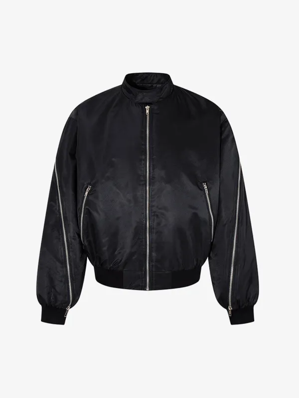 Minimalist Zip Bomber Jacket made by Thesupermade