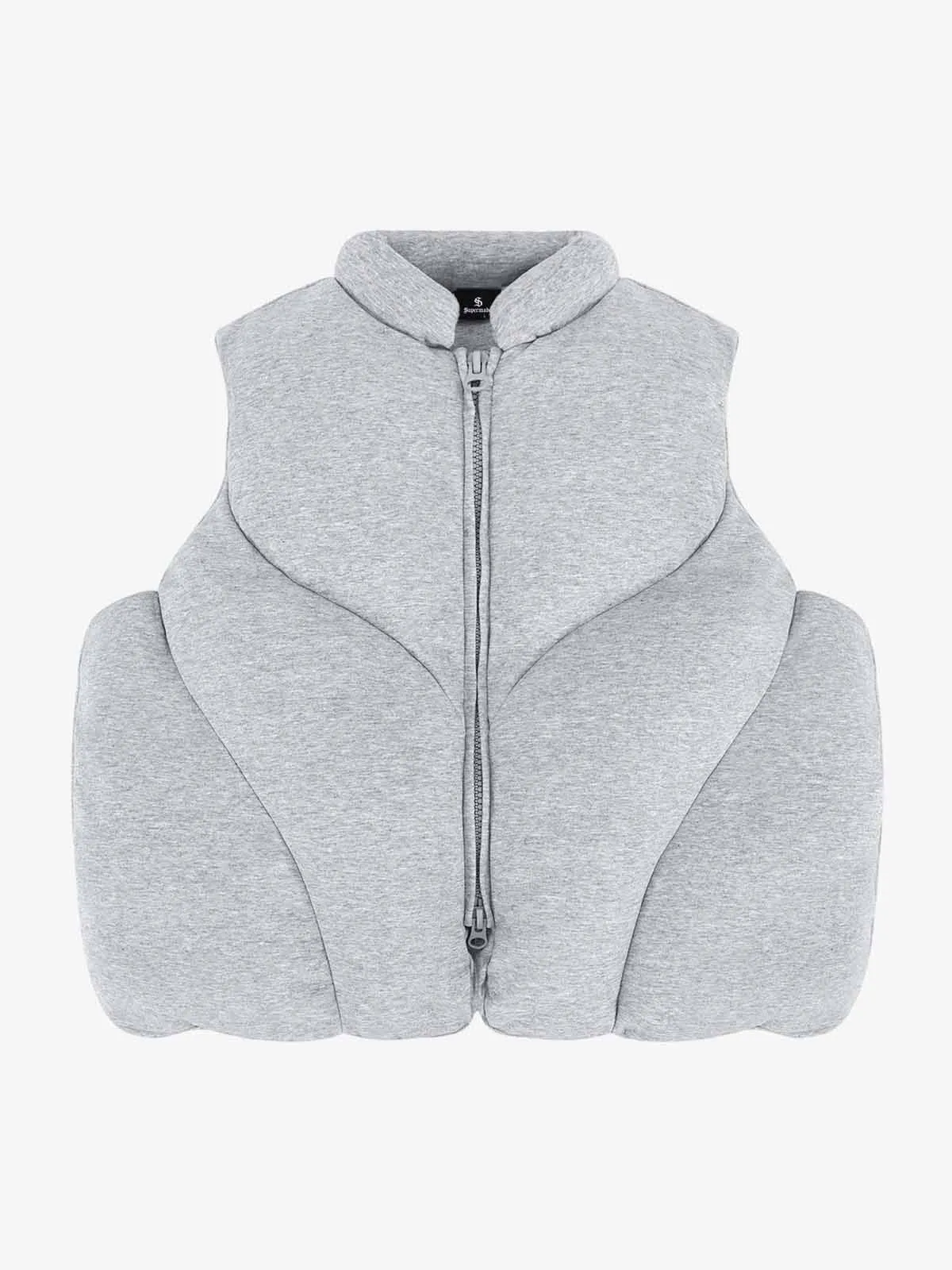 3D Bubble Curve Padded Zip Vest sold by Thesupermade