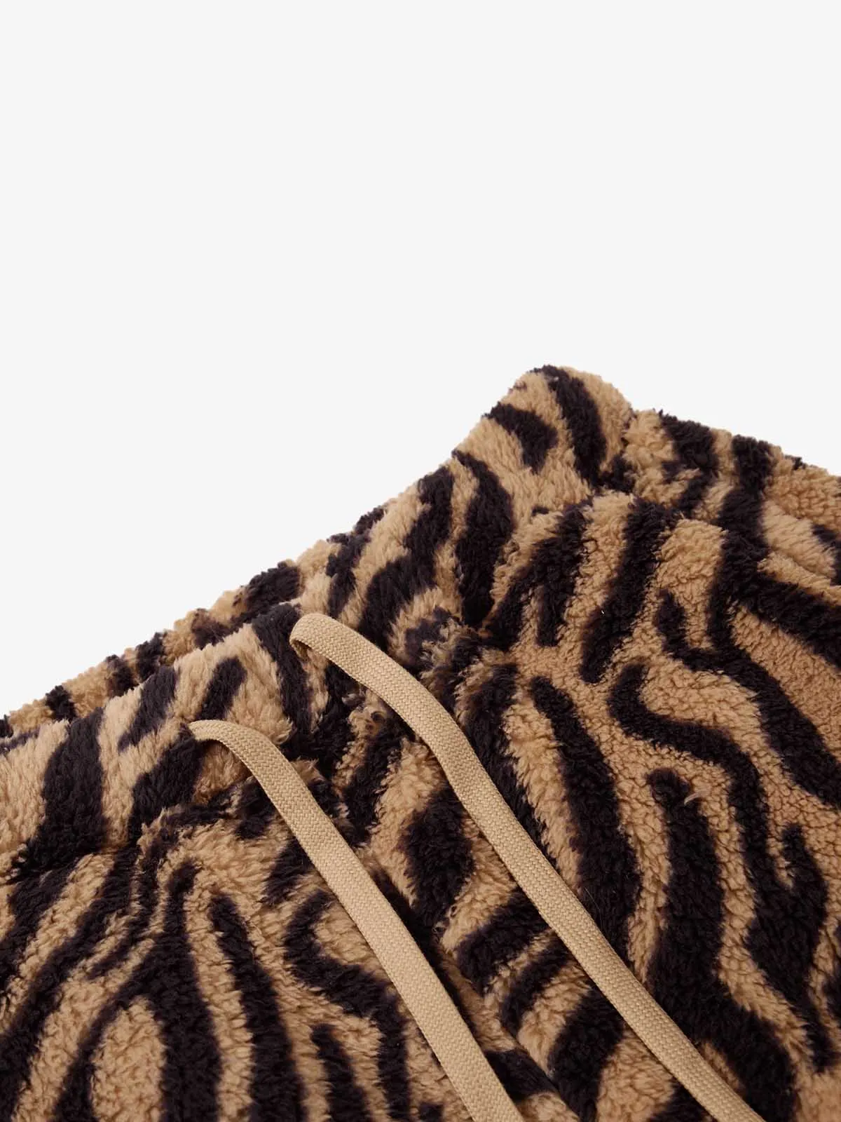 Retro Zebra Print Wide-Leg Lounge Barrel Pants sold by Thesupermade product image thumbnail 4