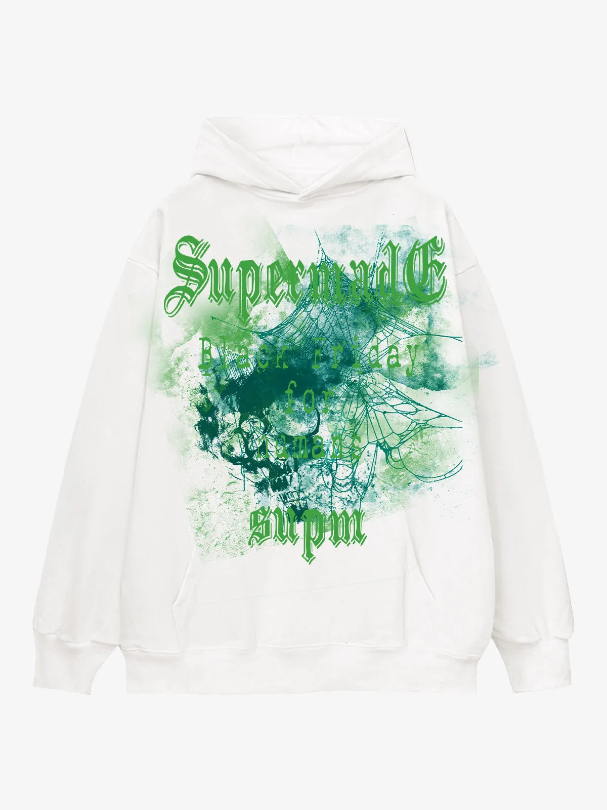 Gothic Skull Spider Web Graphic Hoodie sold by Thesupermade product image thumbnail 3