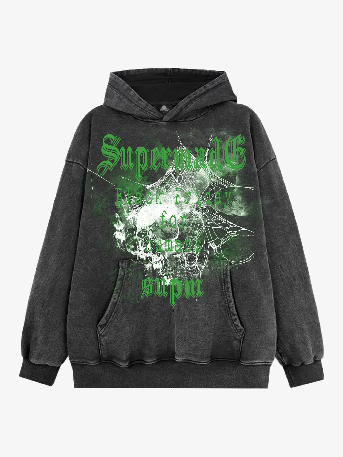 Gothic Skull Spider Web Graphic Hoodie sold by Thesupermade product image thumbnail 2
