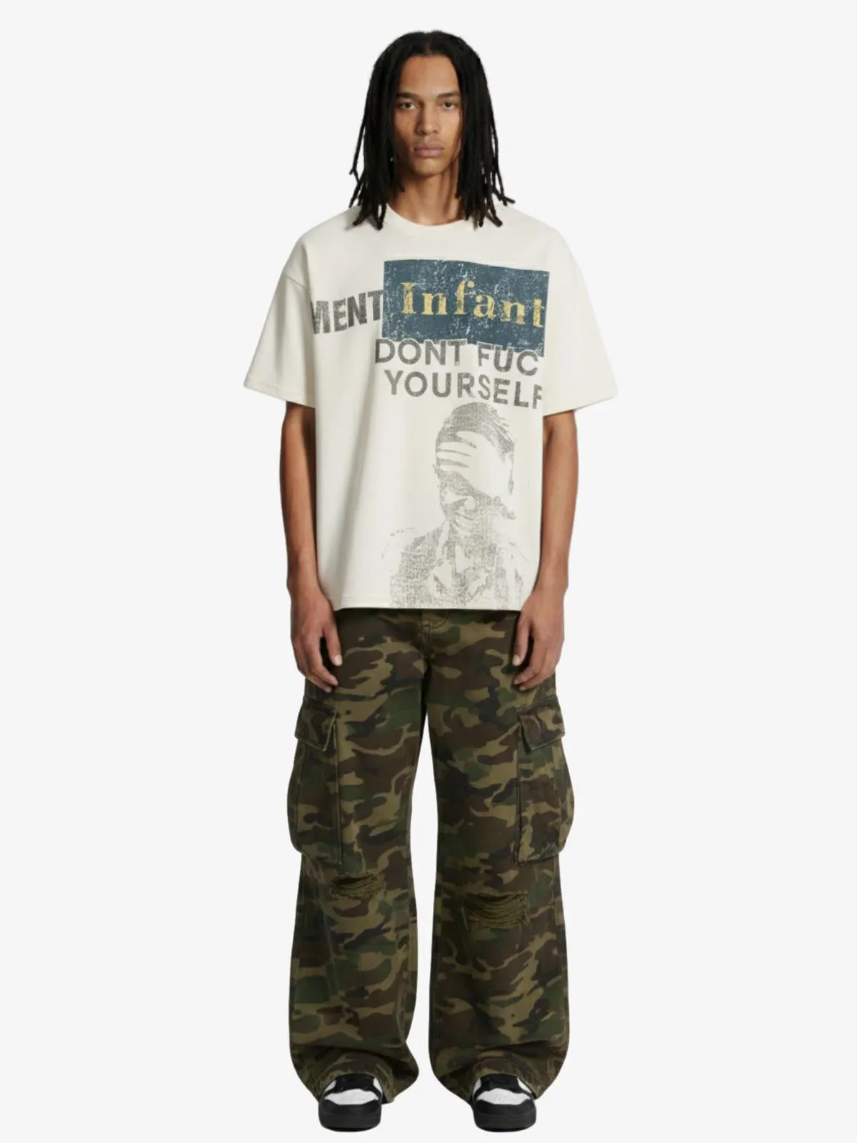 Statement Text Graphic Waffle T-Shirt sold by Thesupermade product image thumbnail 3