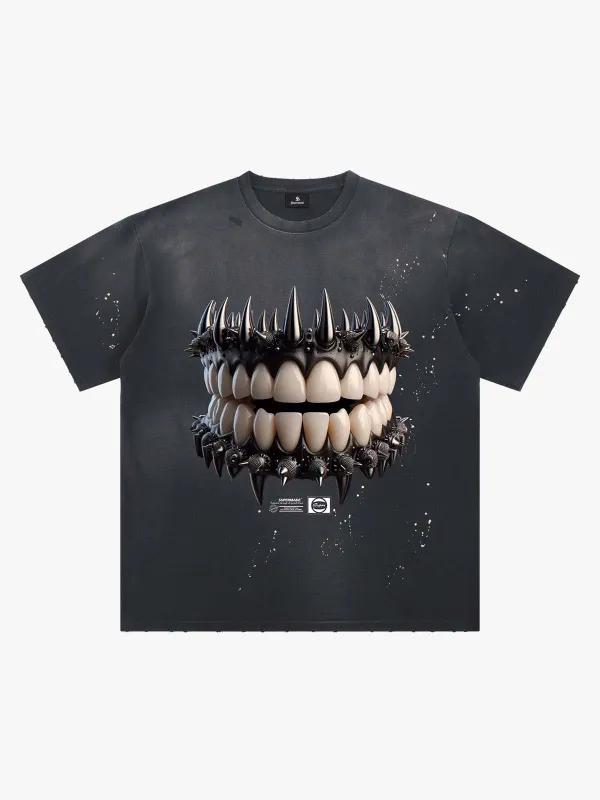 Spiked Teeth Graphic T-Shirt sold by Thesupermade