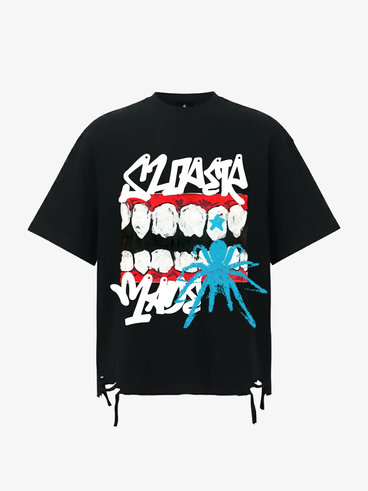Distressed Graffiti Mouth Graphic T-Shirt sold by Thesupermade product image thumbnail 5