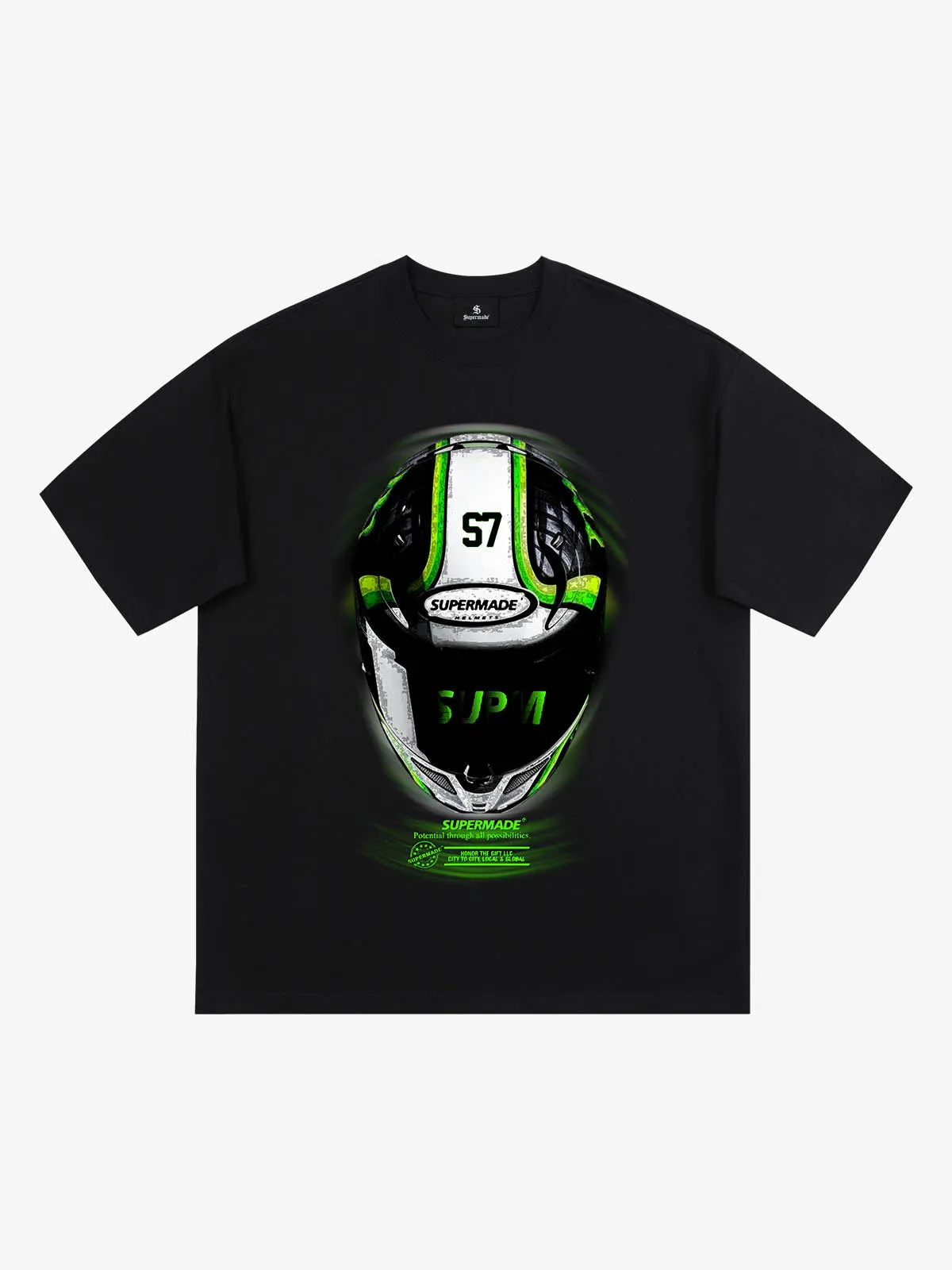 Motorcycle Helmet Graphic T-Shirt sold by Thesupermade