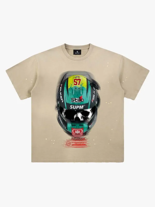 Racing Helmet Graphic T-Shirt sold by Thesupermade