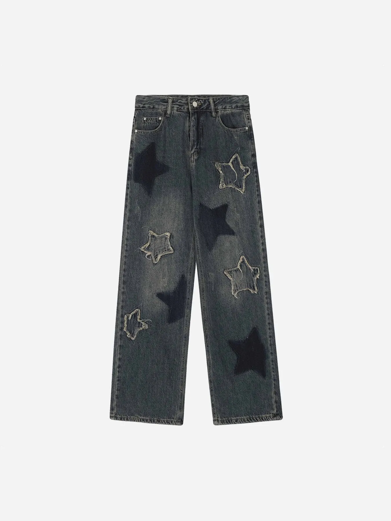 Thesupermade Airbrushed Pentagram Applique Jeans - 1656 sold by Thesupermade product image thumbnail 2