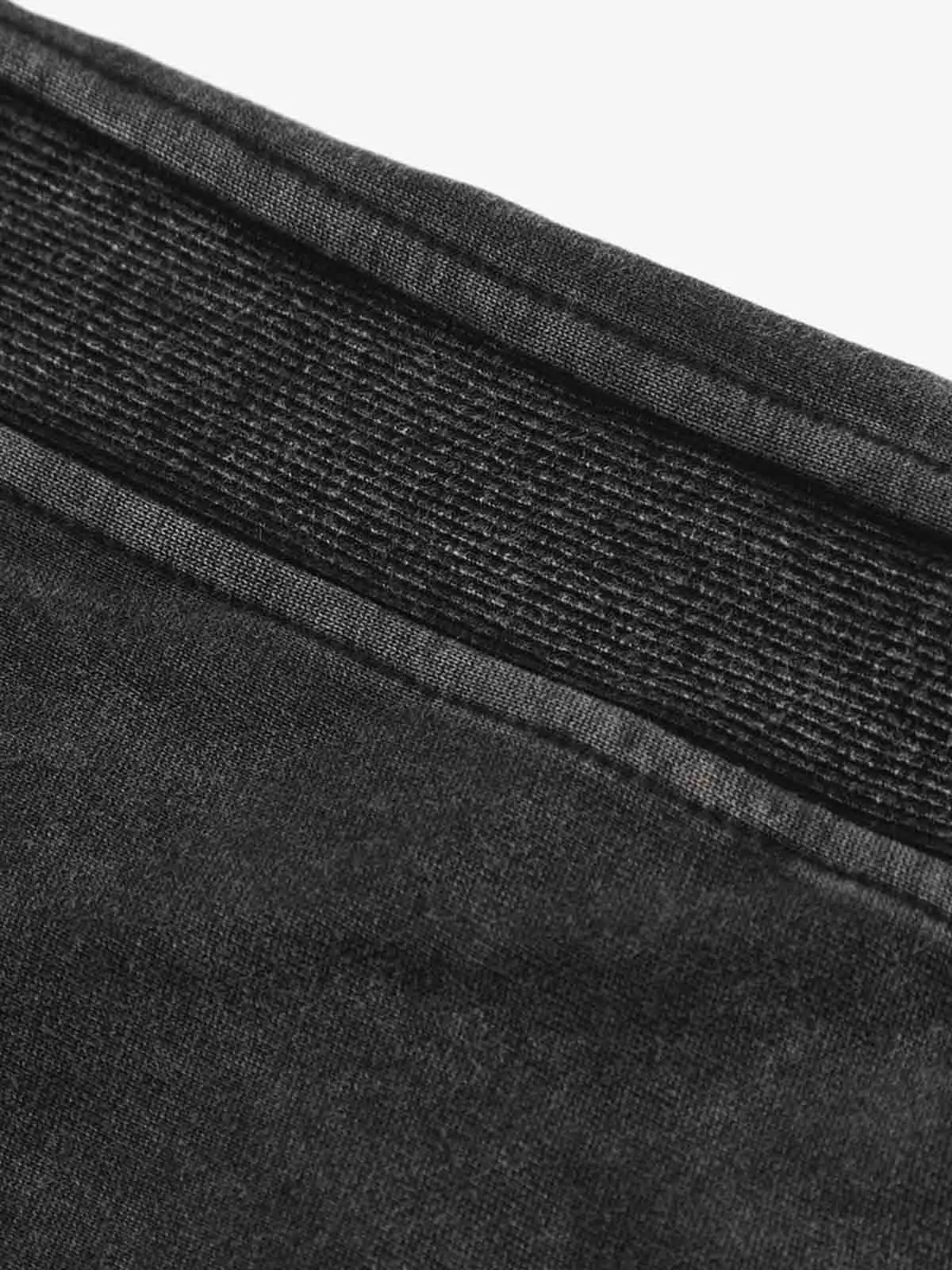 Vintage Washed Panel Construction Zip-Up Hoodie sold by Thesupermade product image thumbnail 3