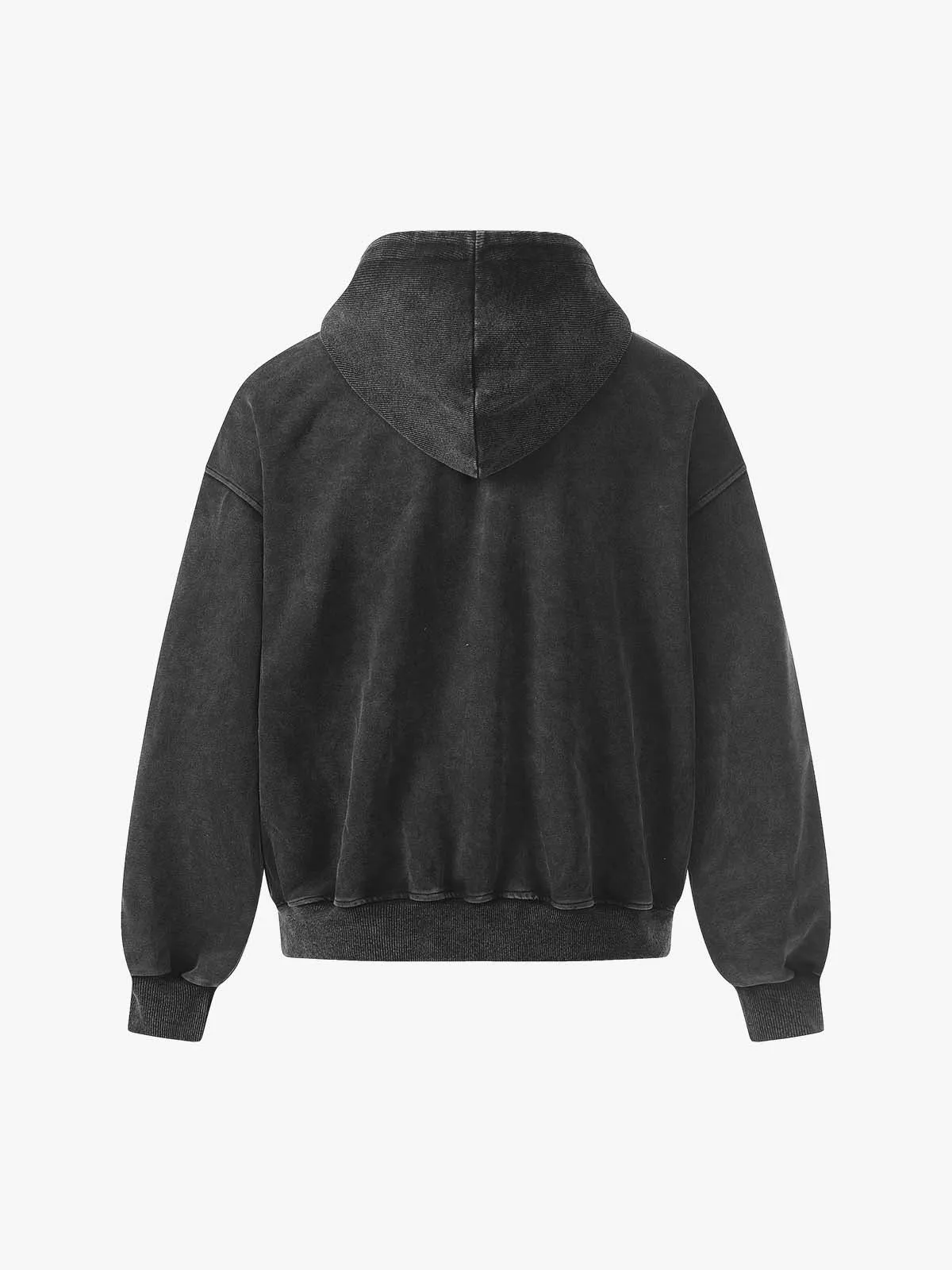 Vintage Washed Panel Construction Zip-Up Hoodie sold by Thesupermade product image thumbnail 2