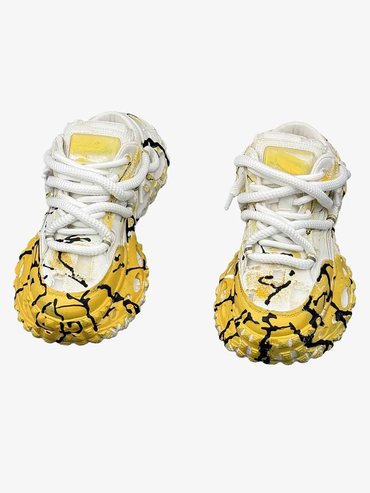 Mesh Overlay Chunky Sole Low-Top Sneakers sold by Thesupermade product image thumbnail 3