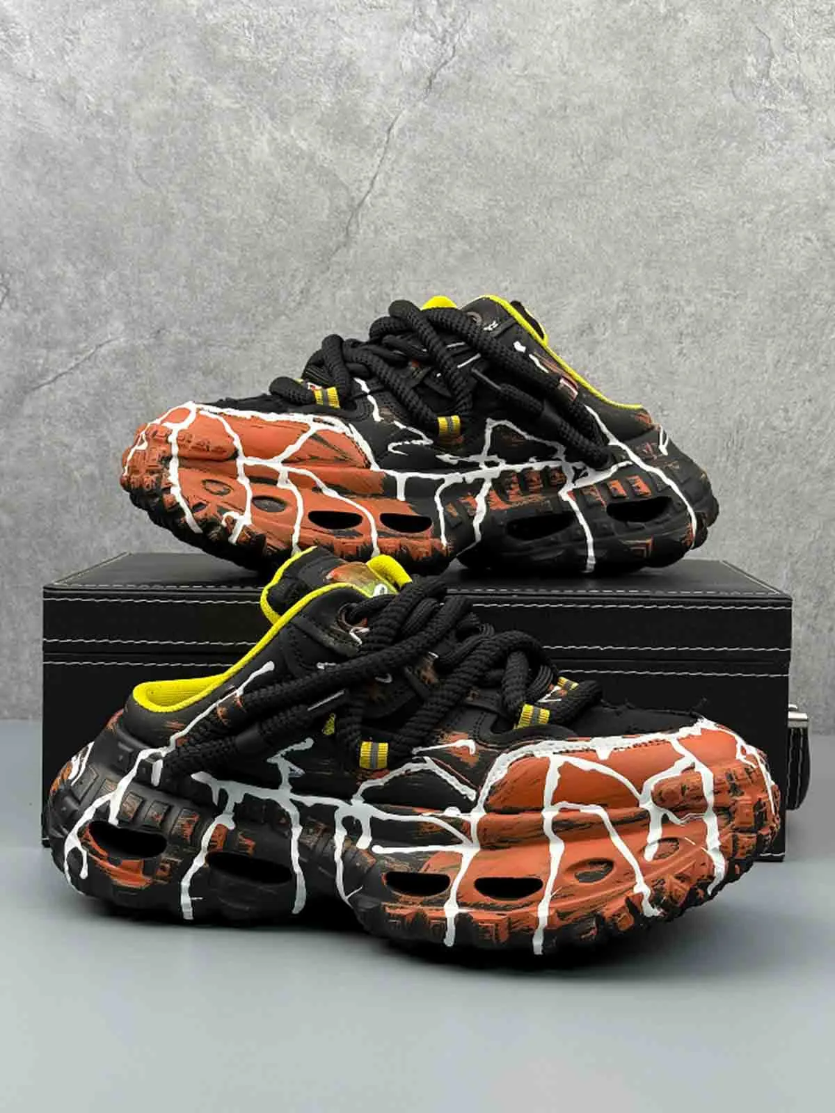 Mesh Overlay Chunky Sole Low-Top Sneakers sold by Thesupermade