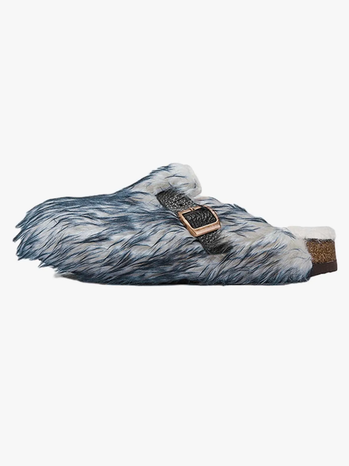 Warm Faux Fur Footbed Buckle Clogs sold by Thesupermade product image thumbnail 3