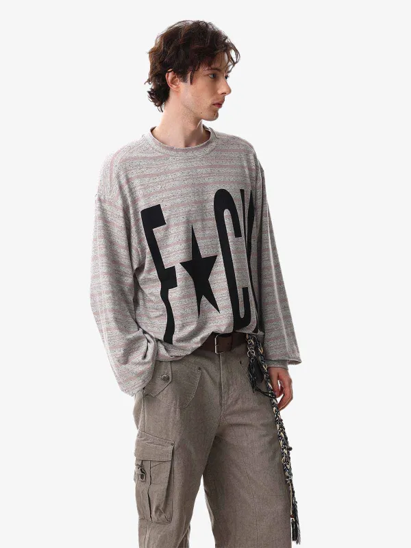 Graphic Letter Star Print Long Sleeve T-Shirt sold by Thesupermade