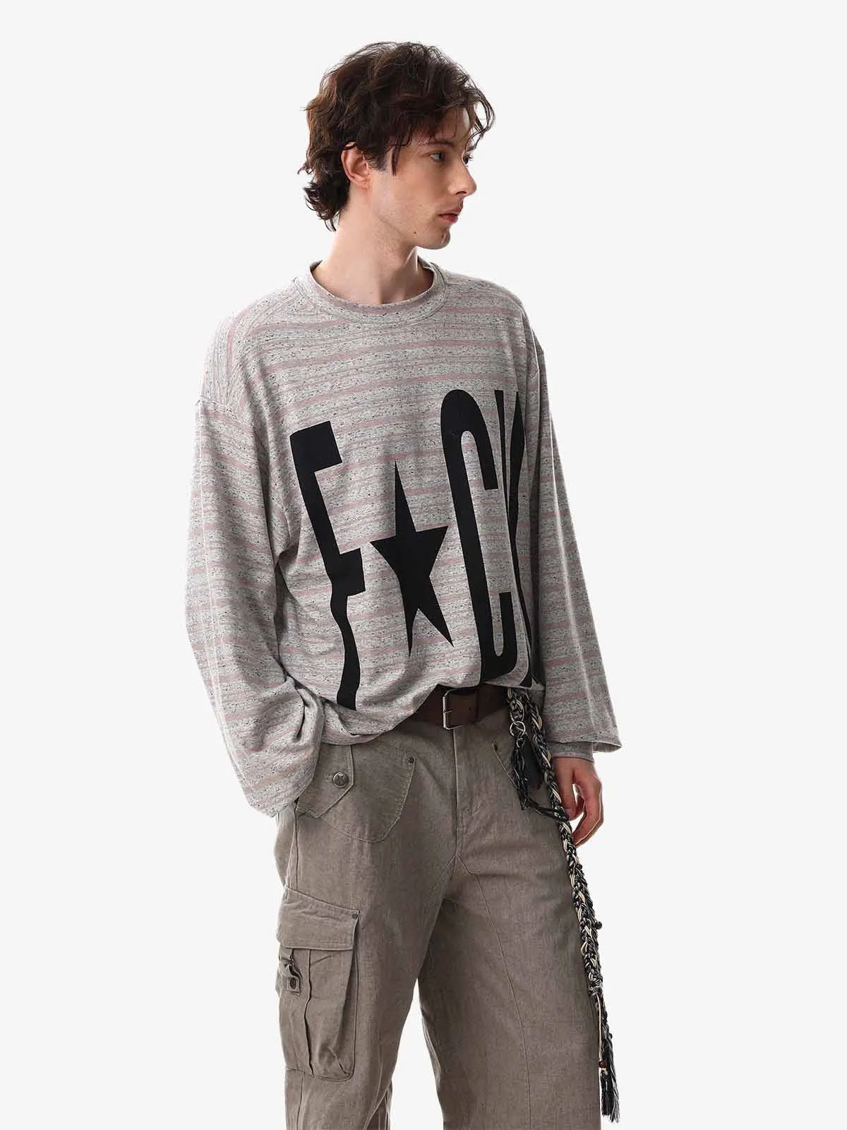 Graphic Letter Star Print Long Sleeve T-Shirt sold by Thesupermade