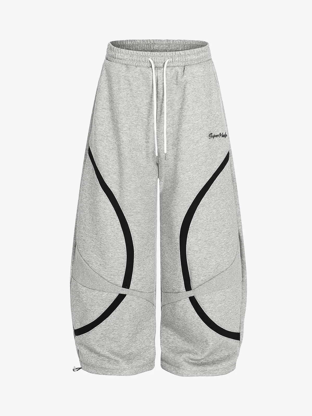 Retro Contrast Panel Drawstring Sweatpants sold by Thesupermade
