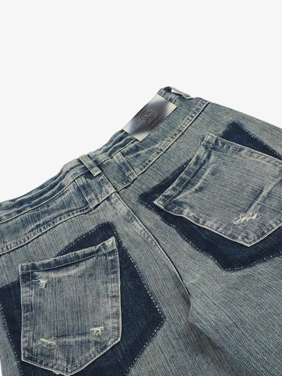 High Waist Distressed Barrel Denim Jeans sold by Thesupermade product image thumbnail 4