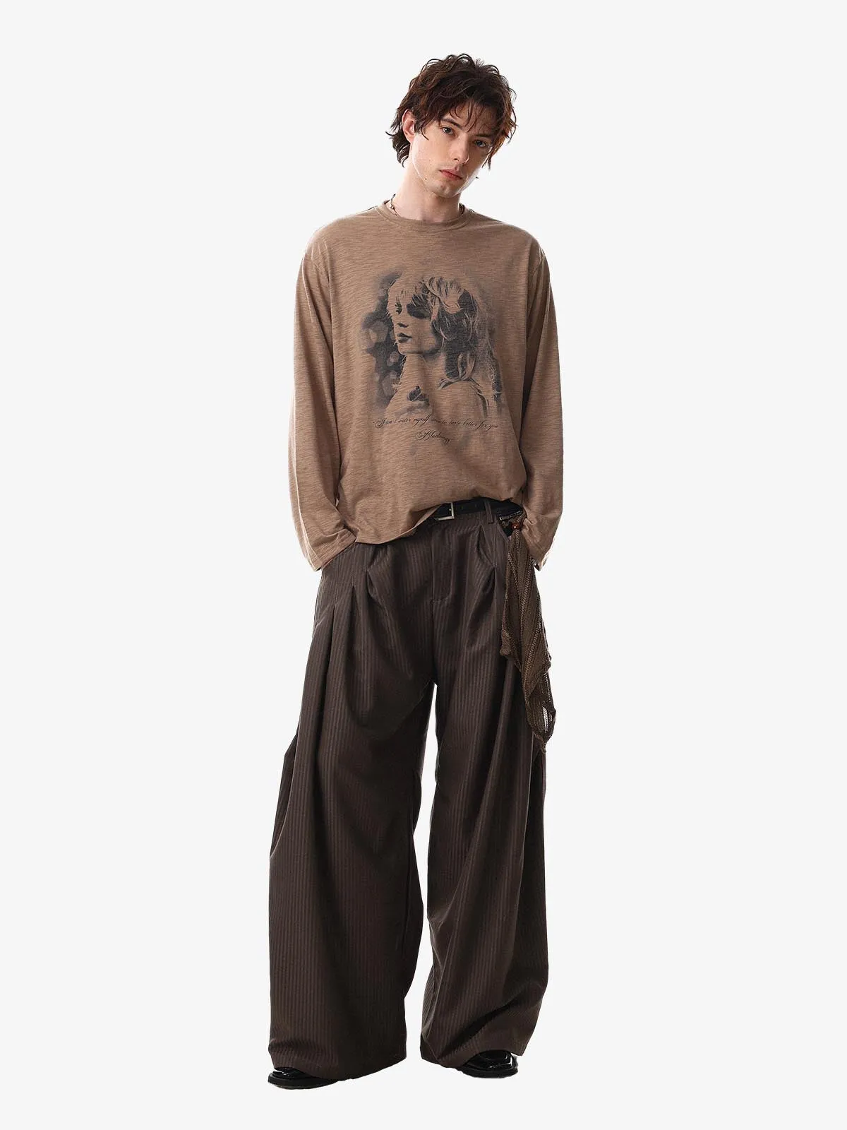 Vintage Portrait Graphic Long Sleeve T-Shirt sold by Thesupermade product image thumbnail 5