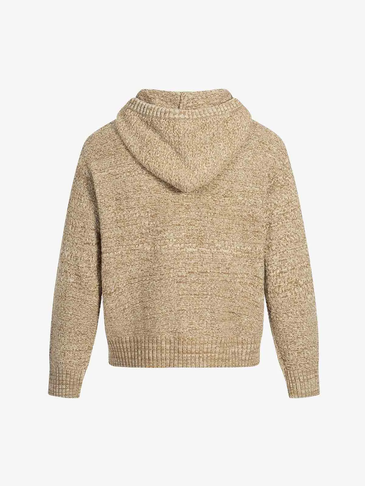 Relaxed Fit Knit Hooded Pullover Hoodie Sweater sold by Thesupermade product image thumbnail 4