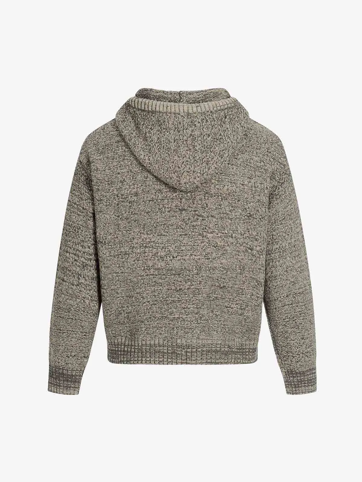 Relaxed Fit Knit Hooded Pullover Hoodie Sweater sold by Thesupermade product image thumbnail 3