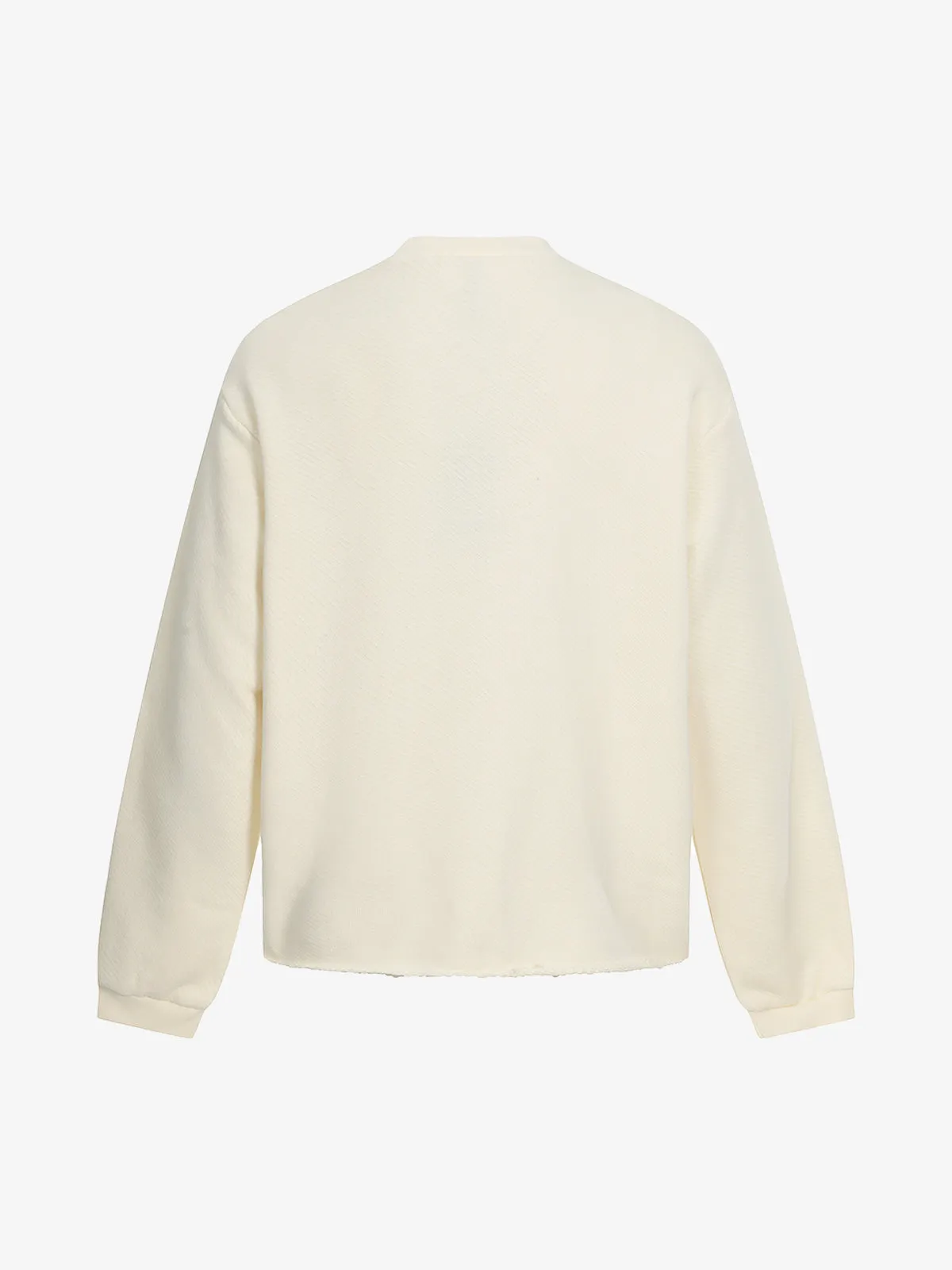 Raw Hem Clean-Fit Crew Neck Pullover sold by Thesupermade product image thumbnail 3