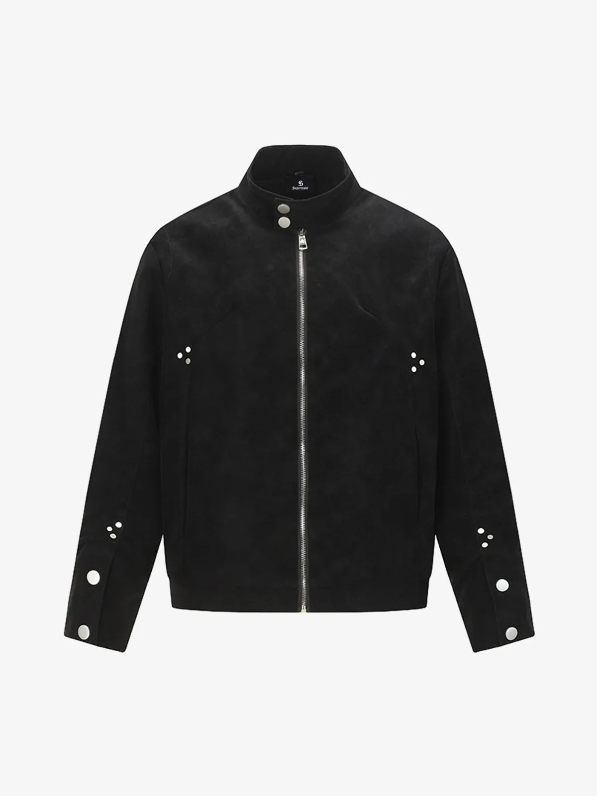 Suede Studded Zip Up Jacket sold by Thesupermade product image thumbnail 2