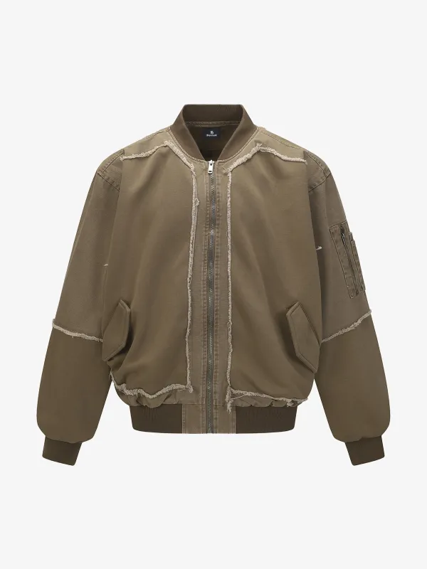 Raw Edge Deconstructed MA-1 Bomber Jacket sold by Thesupermade