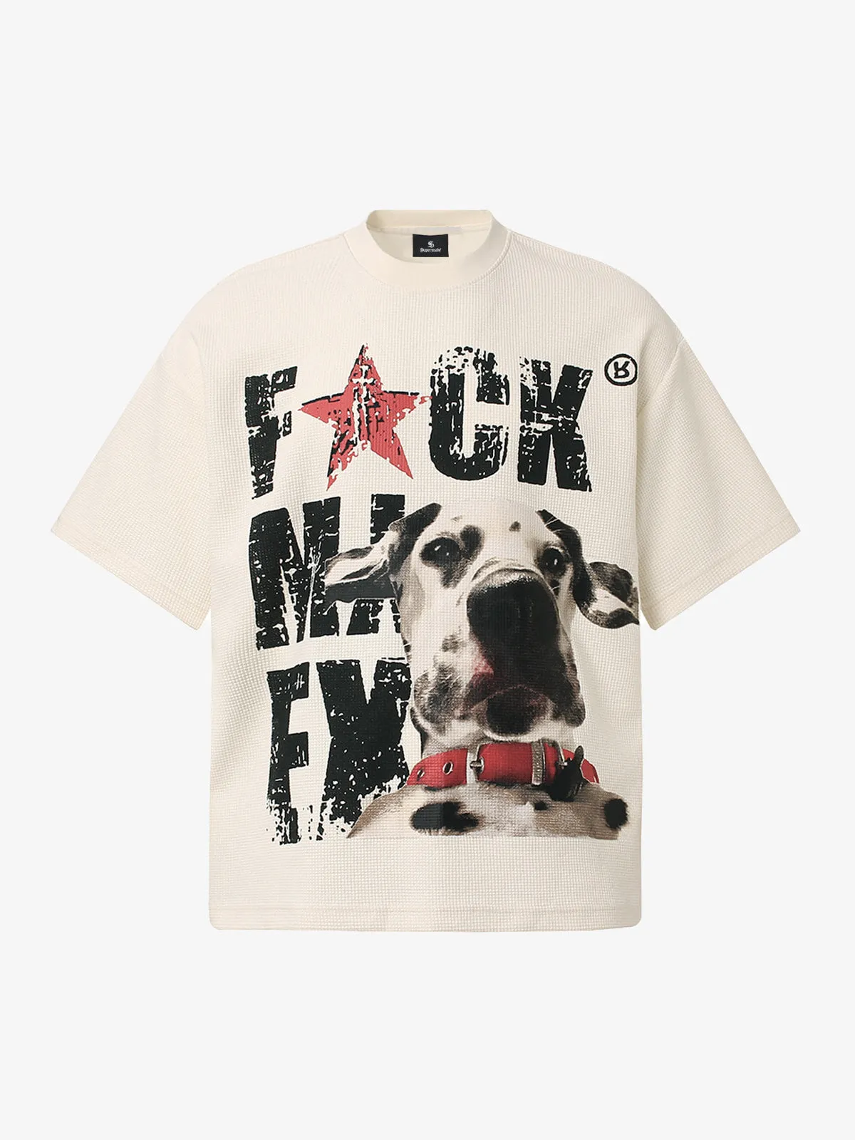 Distressed Text Dog Graphic T-Shirt sold by Thesupermade product image thumbnail 2