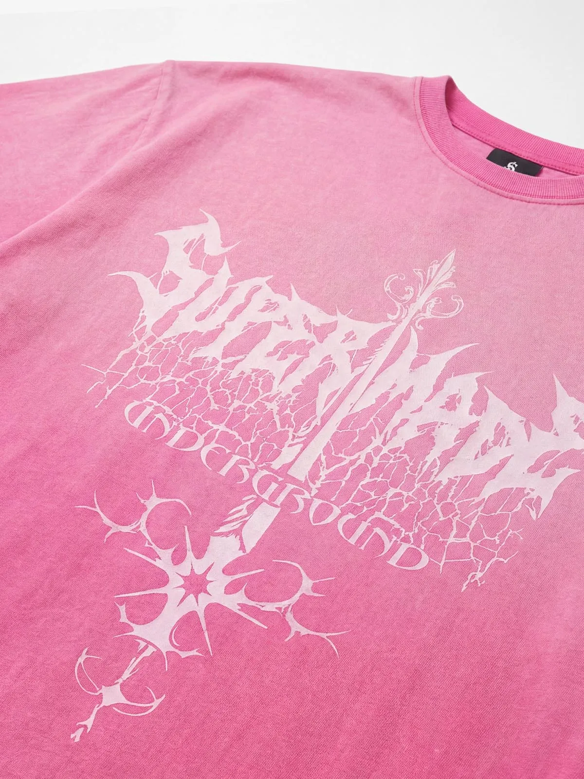 Acid Wash Gothic Cross Spine Graphic Distressed T-Shirt - 2604 sold by Thesupermade product image thumbnail 4