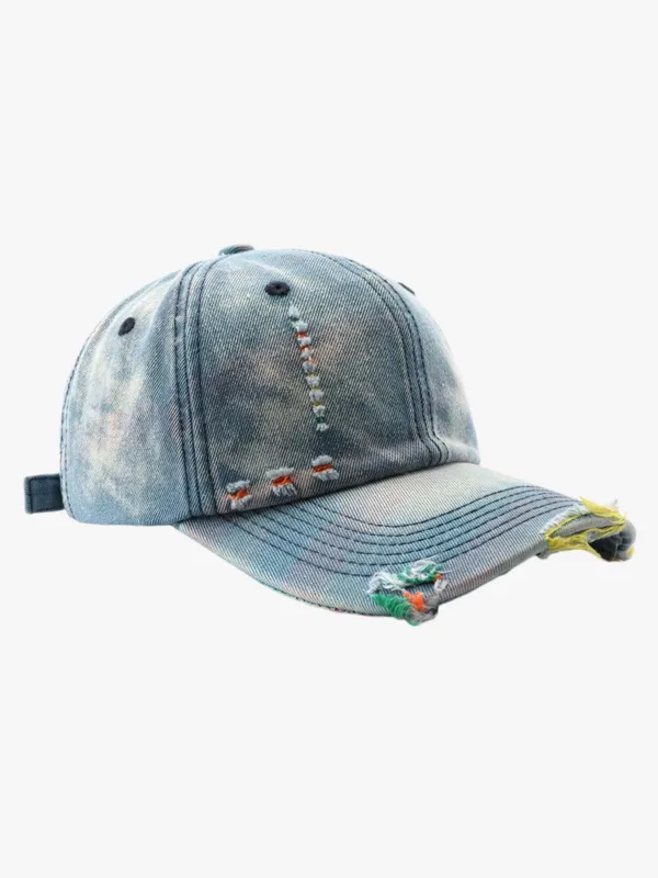 Vintage Washed Distressed Denim Baseball Cap made by Thesupermade