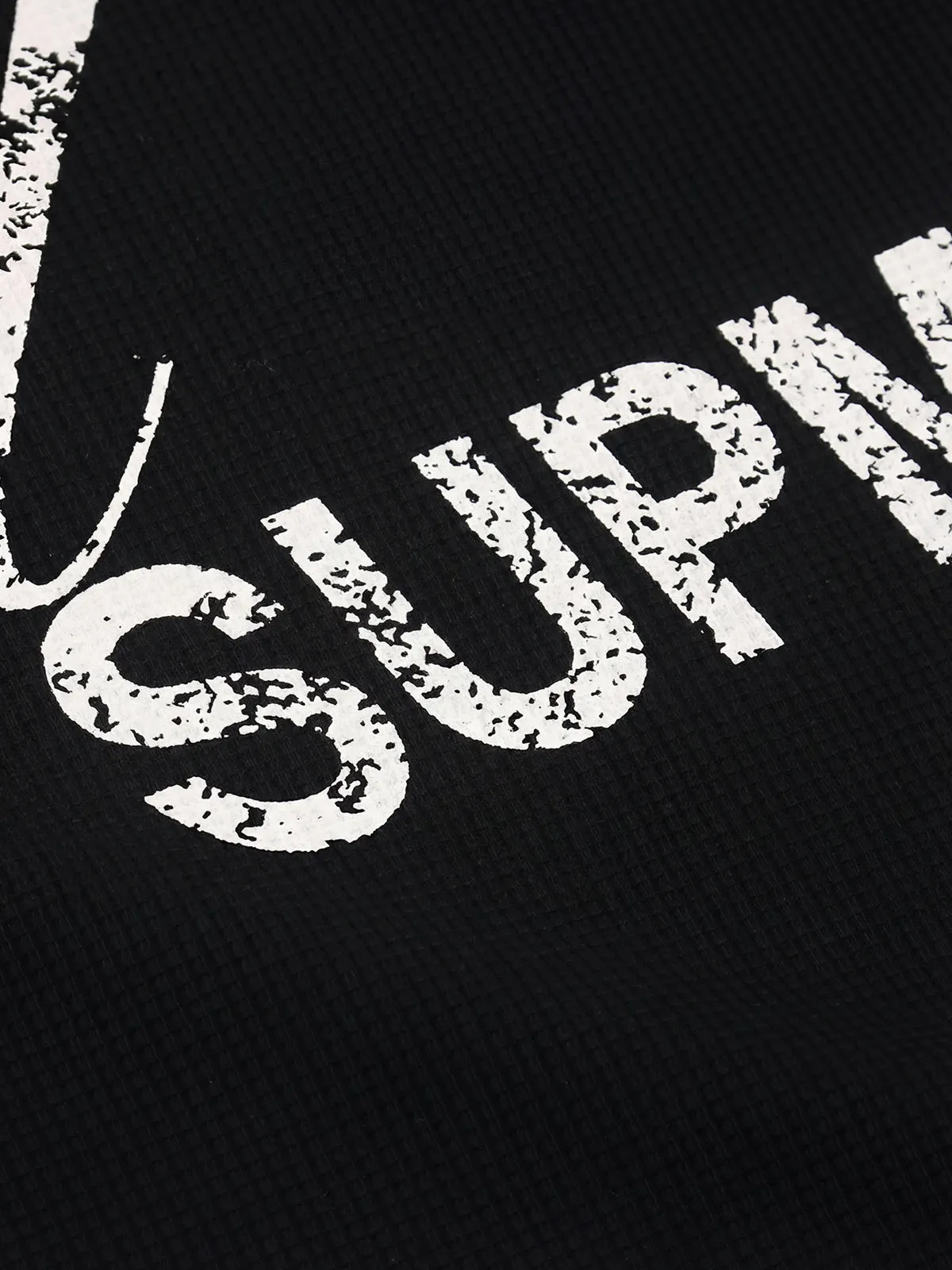 Gothic Cross Print Studded Collar Waffle Knit Graphic T-Shirt sold by Thesupermade product image thumbnail 5