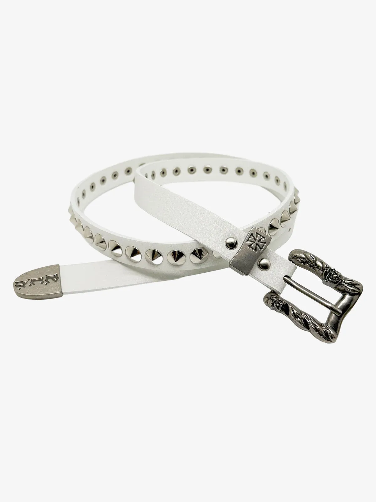 Gothic Cross Studded PU Leather Belt with Alloy Buckle sold by Thesupermade product image thumbnail 3
