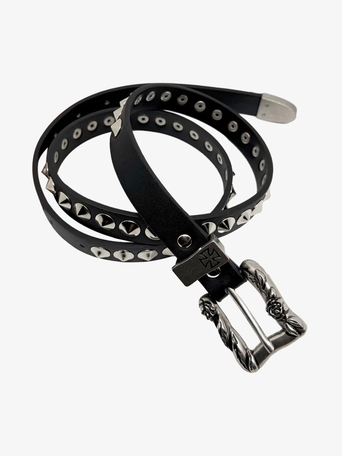 Gothic Cross Studded PU Leather Belt with Alloy Buckle sold by Thesupermade product image thumbnail 5