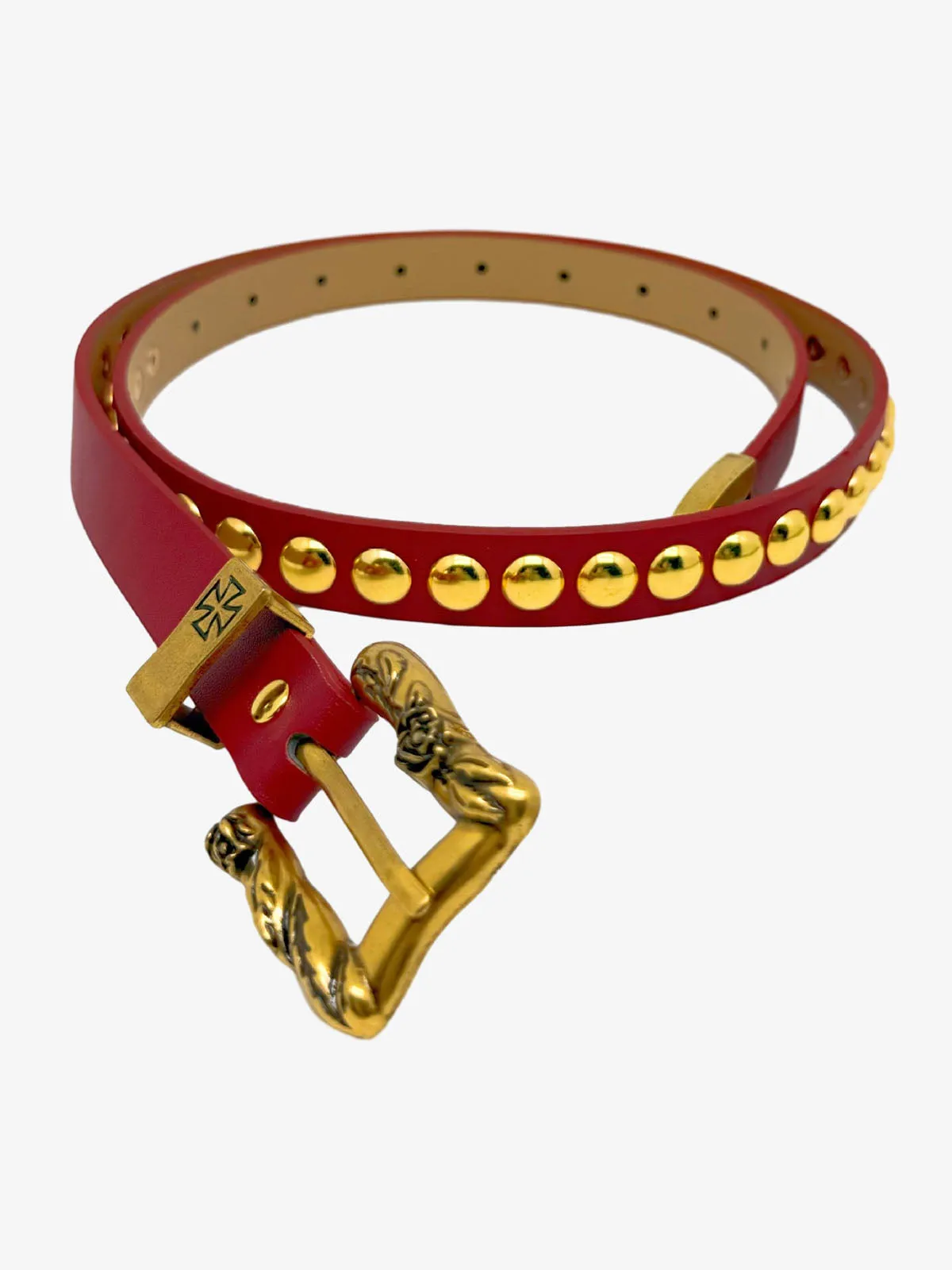 Gothic Cross Studded PU Leather Belt with Alloy Buckle sold by Thesupermade product image thumbnail 2