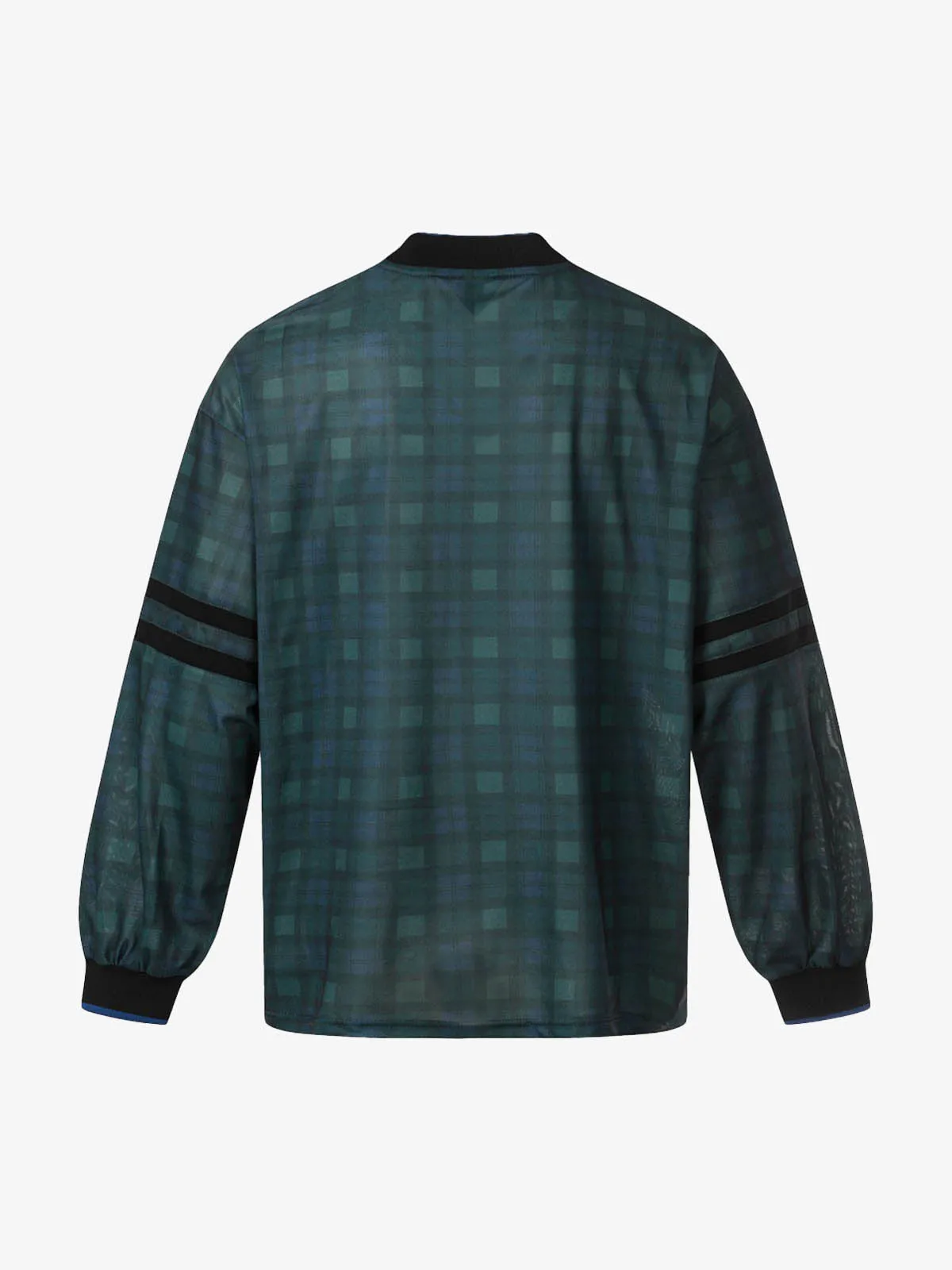 Plaid V-Neck Sport Long Sleeve Jersey sold by Thesupermade product image thumbnail 2