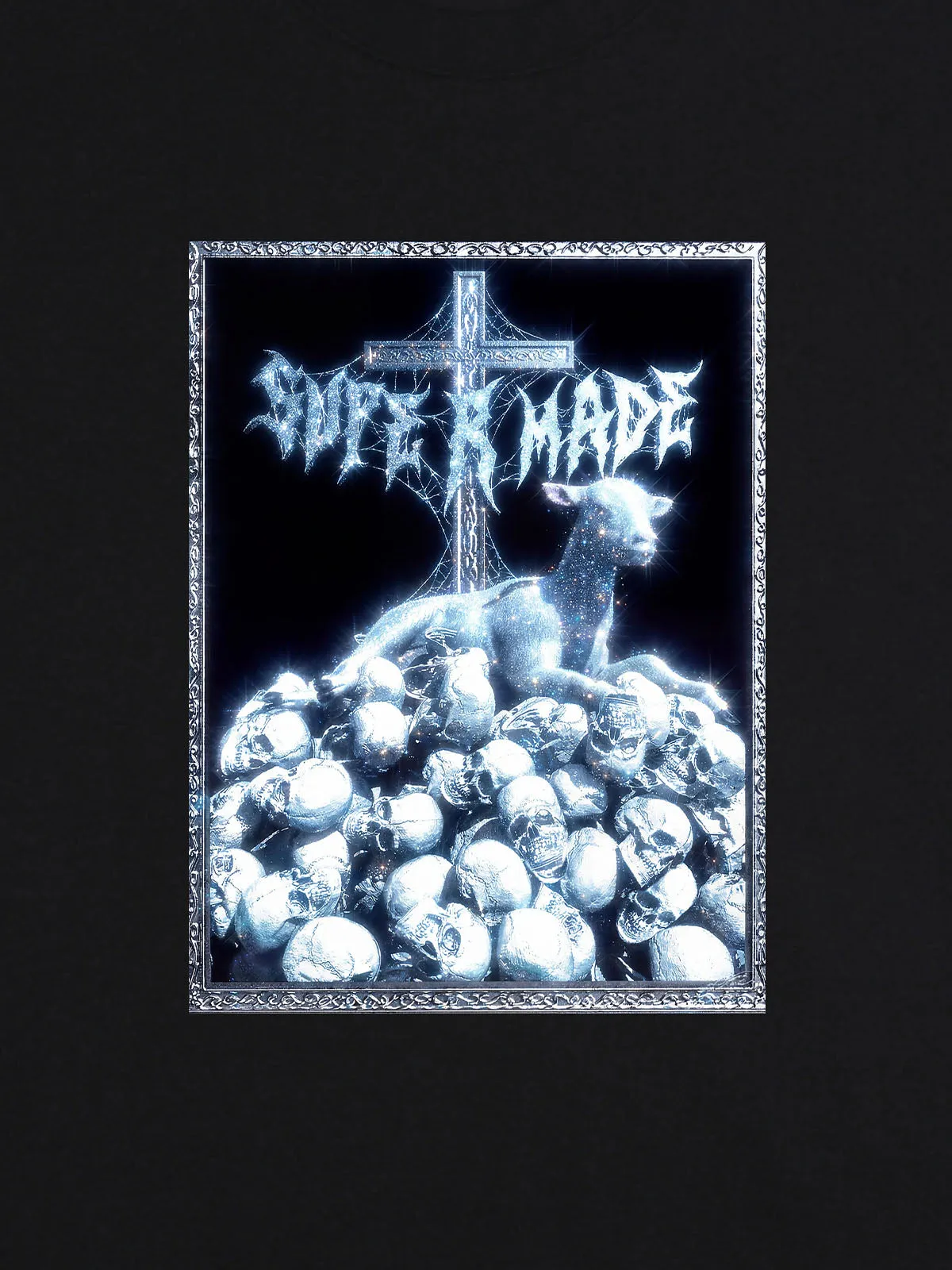 Gothic Cross Skull Graphic T-Shirt sold by Thesupermade product image thumbnail 5