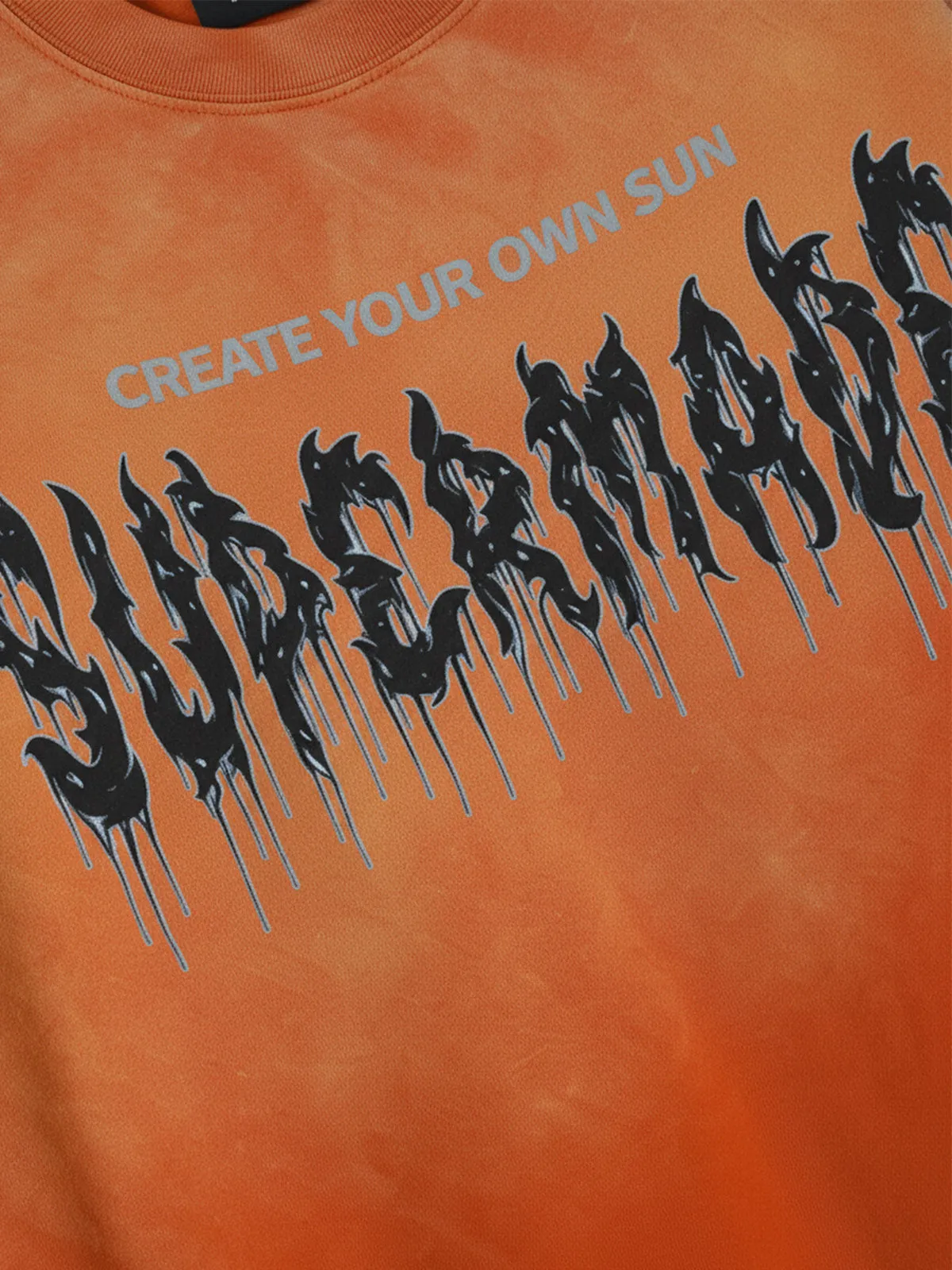 Washed Gradient Gothic Logo Graphic Cotton T-Shirt sold by Thesupermade product image thumbnail 4