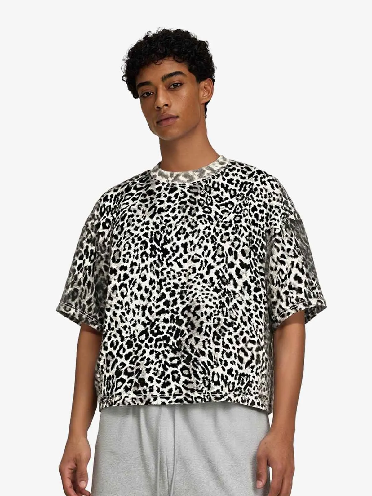 Leopard Print Oversized T-Shirt sold by Thesupermade product image thumbnail 4