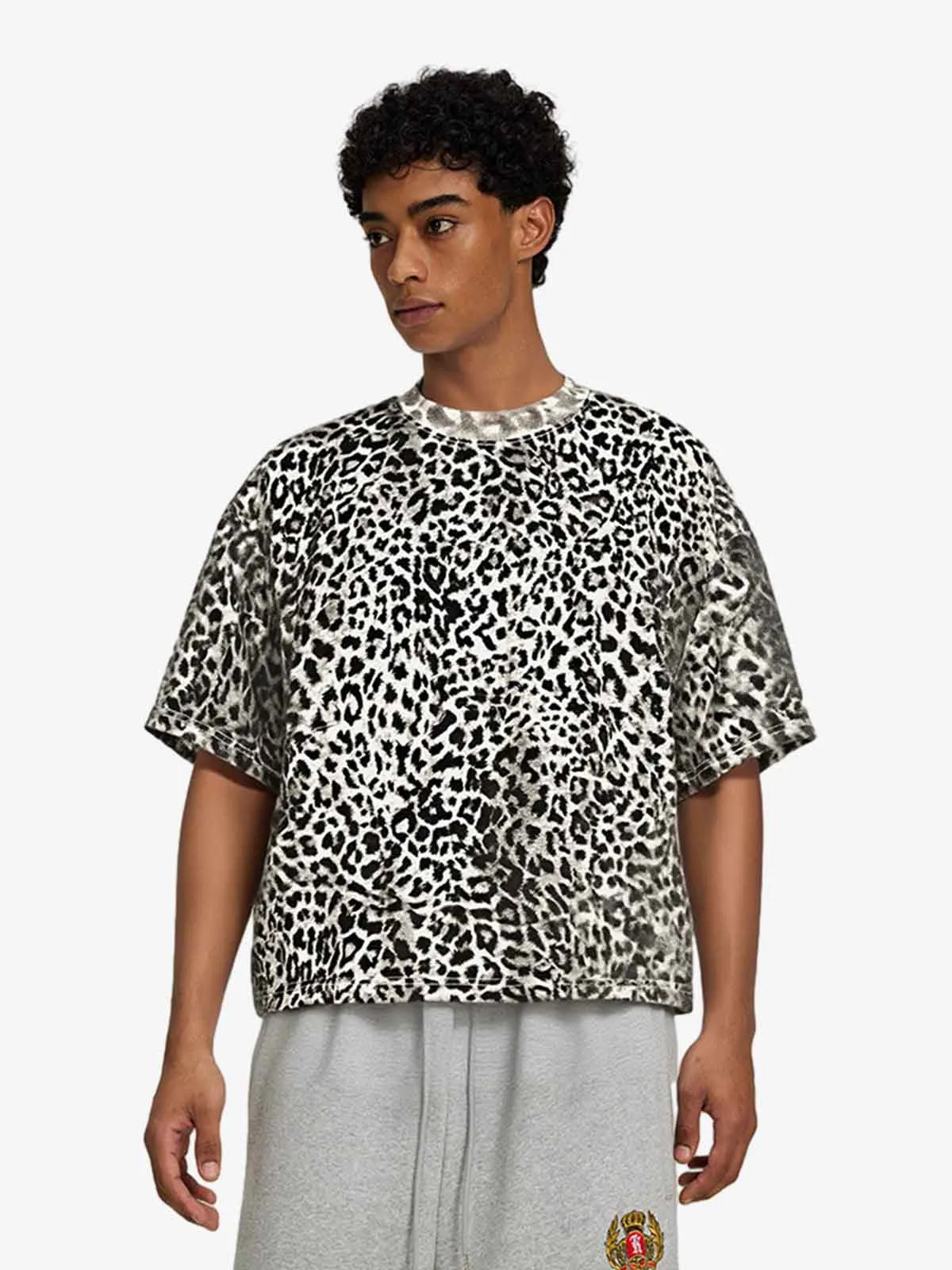 Leopard Print Oversized T-Shirt sold by Thesupermade product image thumbnail 3