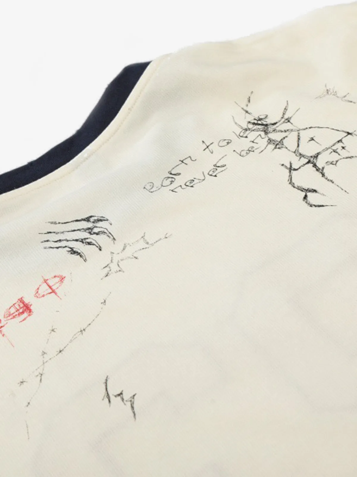 Vintage Distressed 23 Patch Graffiti Print Long Sleeve T-Shirt sold by Thesupermade product image thumbnail 3