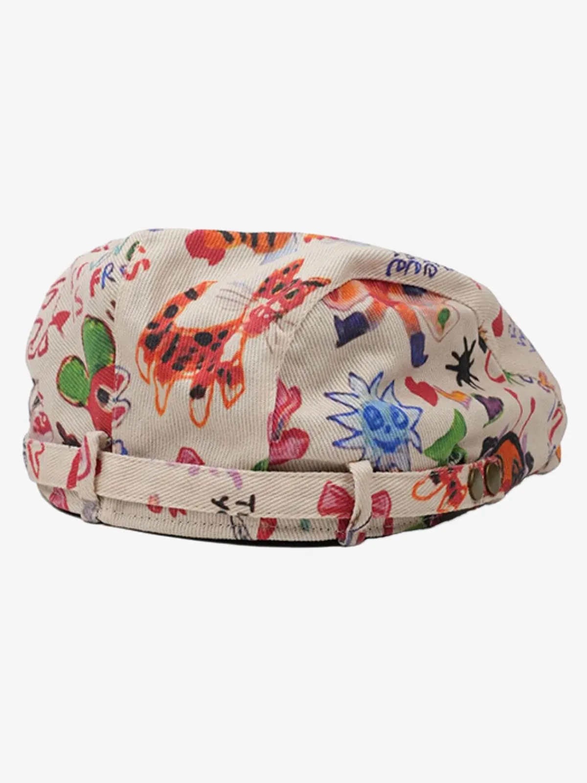 Graffiti Doodle Print Cotton Newsboy Cap sold by Thesupermade product image thumbnail 4