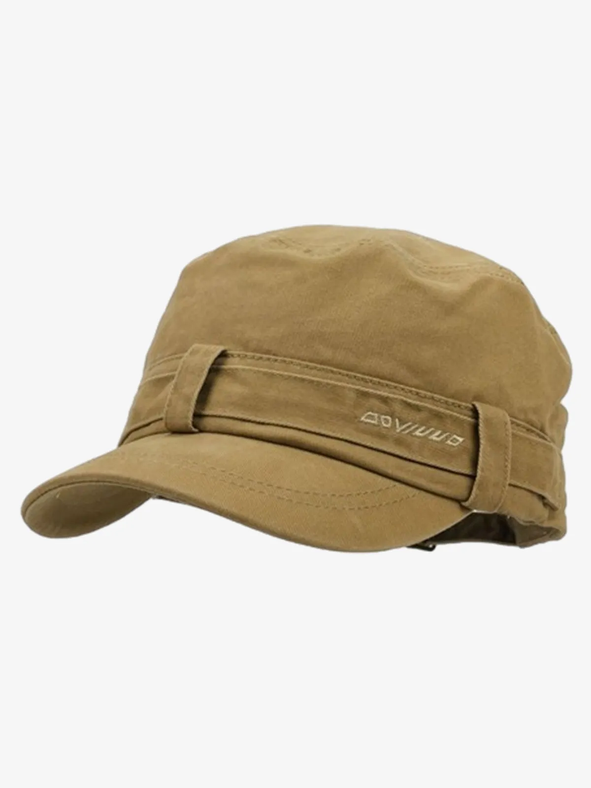 Distressed Stud Detail Cotton Flat Top Cap sold by Thesupermade product image thumbnail 4