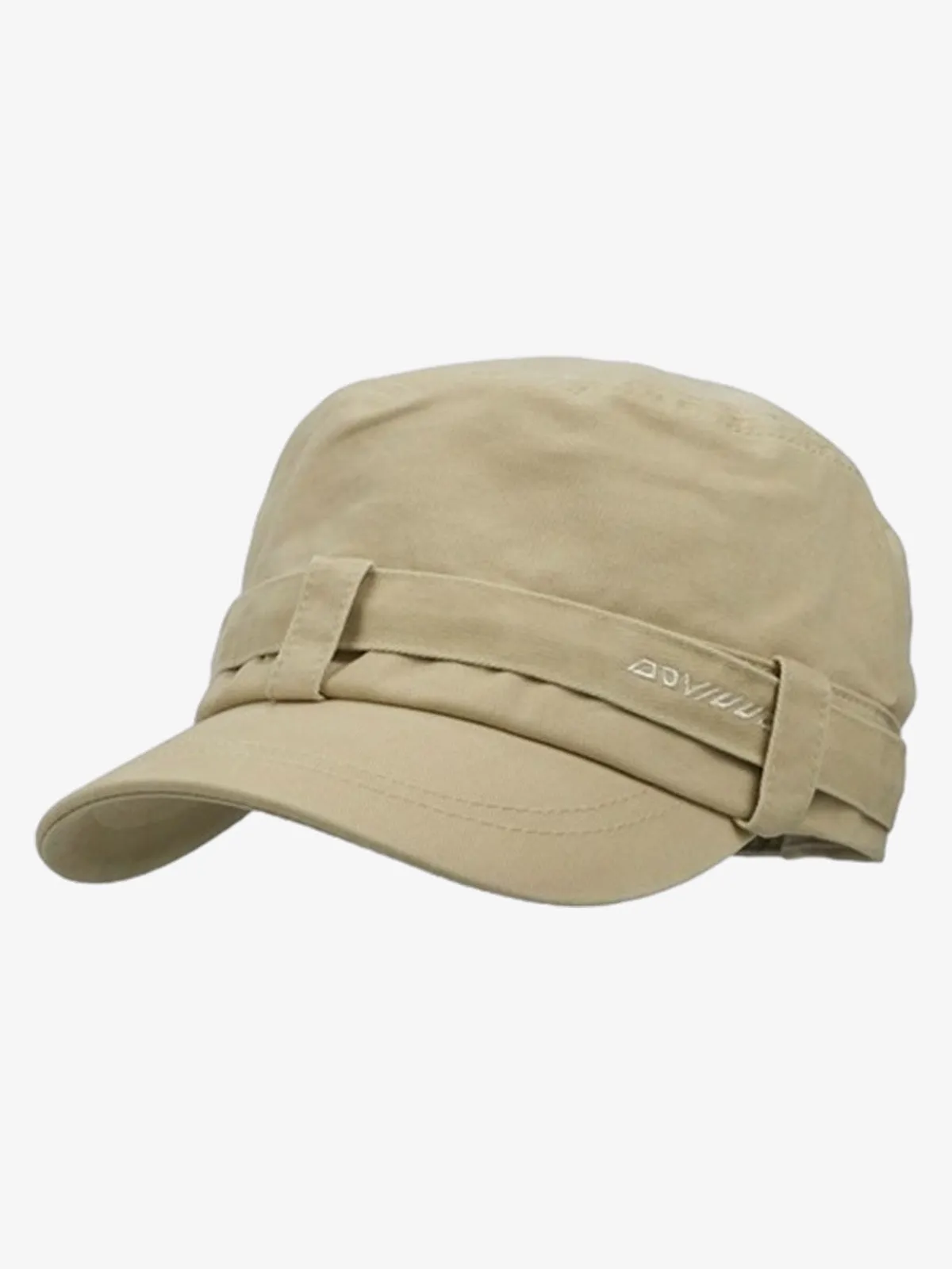 Distressed Stud Detail Cotton Flat Top Cap sold by Thesupermade product image thumbnail 3