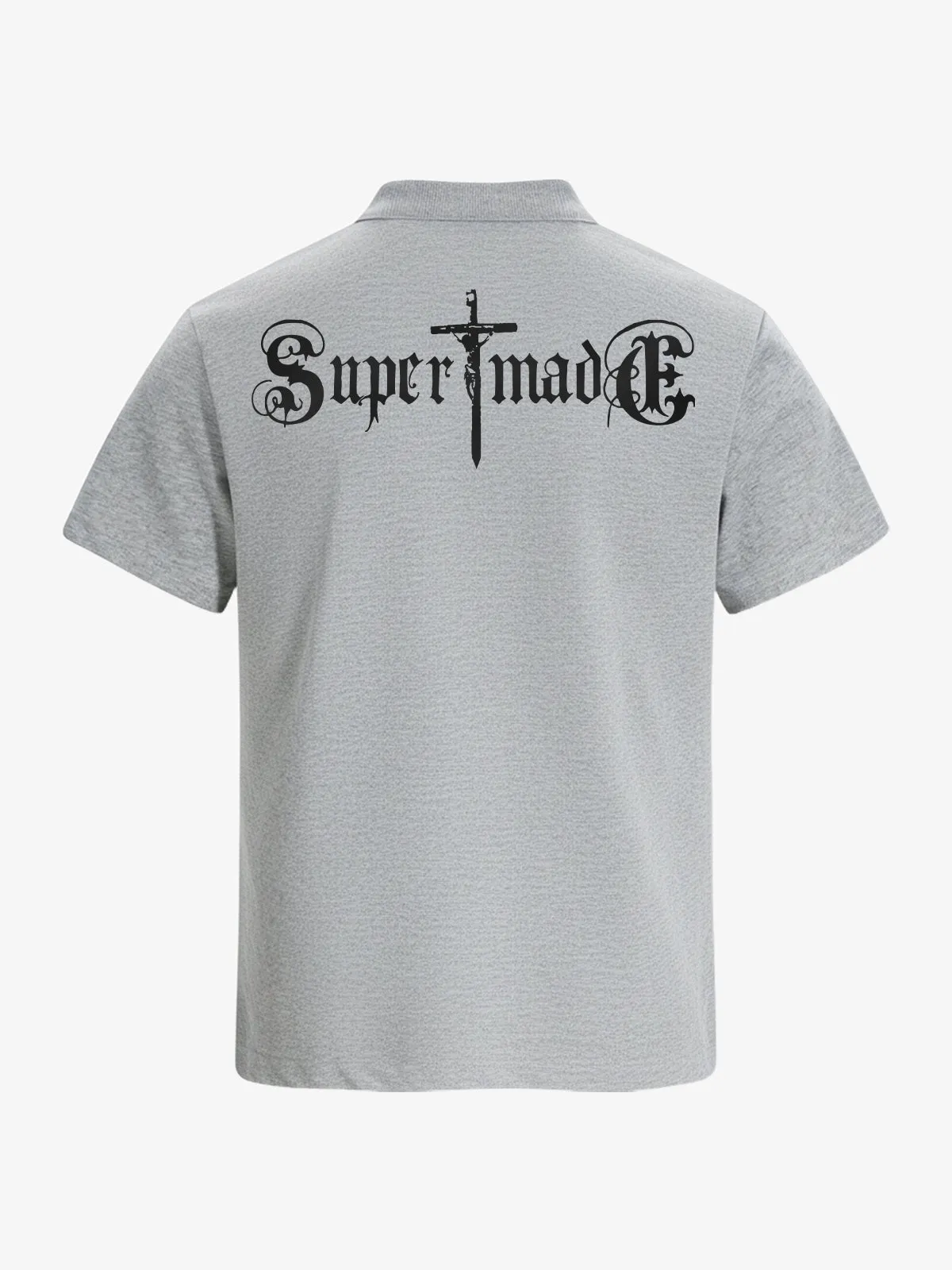 Gothic Graphic Henley Collar T-Shirt sold by Thesupermade product image thumbnail 2